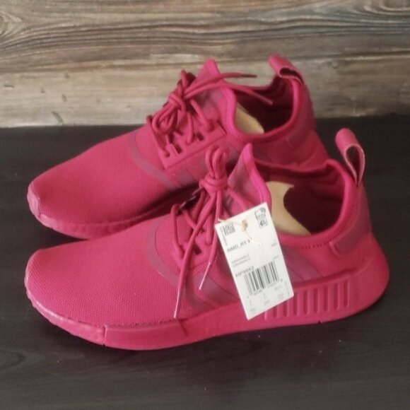 New Adidas NMD R1 Burgundy Red Womens Sneakers Size 7 Lightweight Walking Casual - Picture 7 of 10